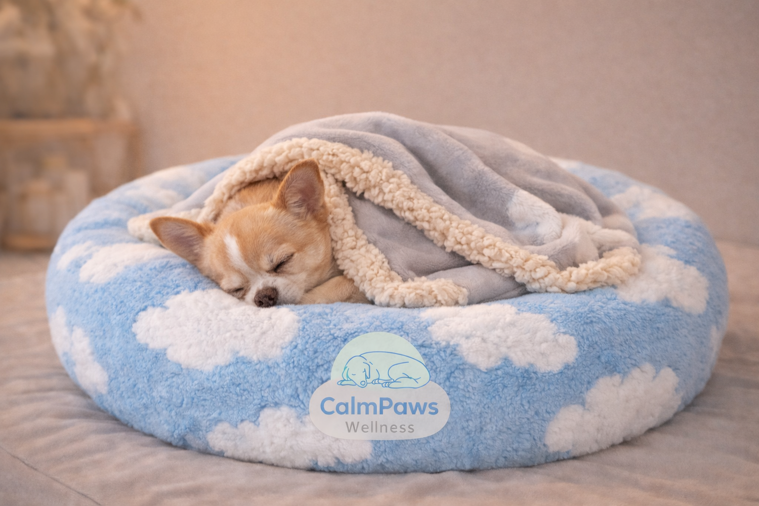 CalmPaws™ Anti-Anxiety Snuggle Blanket for Dogs