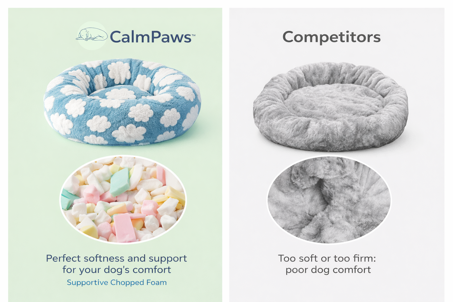 CalmPaws™ Anti-Anxiety Dog Bed – Deep Sleep & Stress Relief