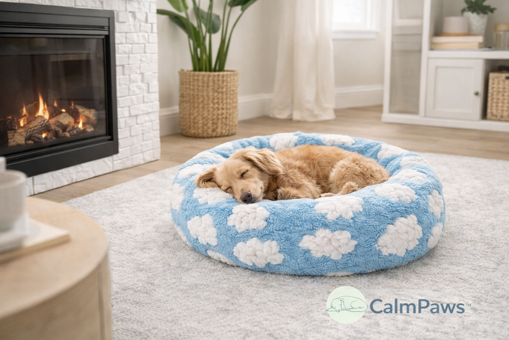 CalmPaws™ Anti-Anxiety Dog Bed – Deep Sleep & Stress Relief